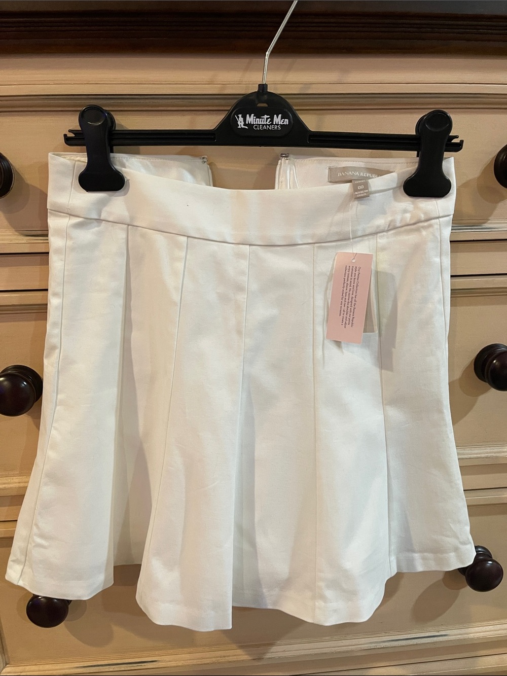 Banana Republic White Pleated Circle Skirt